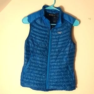 Arcteryx Down Vest, bright blue